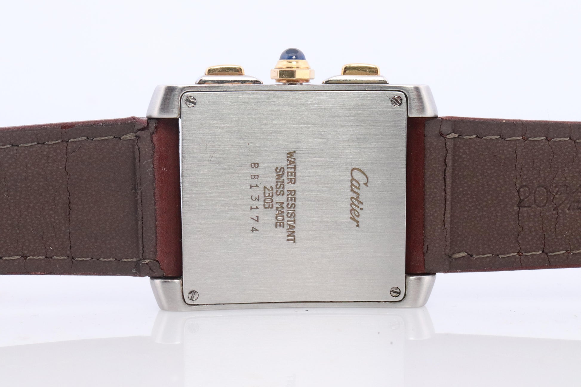 Vintage Cartier Tank Francaise Chronoflex Watch. Cartier 2303 Stainless Steel