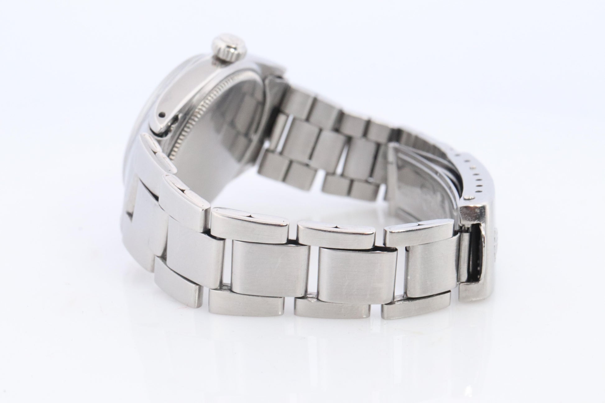 ROLEX Watch. Rolex ref. 6646 Rare Black Waffle Dial 1950s Mens Rolex watch.