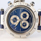 Vintage Cartier PASHA 1352 Chronograph. Rare Blue Dial.