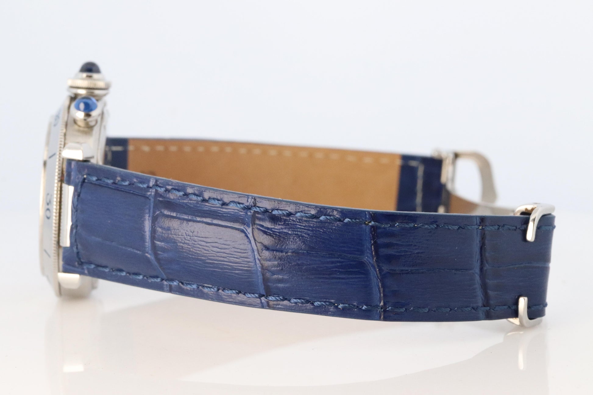 Vintage Cartier PASHA 1352 Chronograph. Rare Blue Dial.