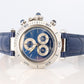 Vintage Cartier PASHA 1352 Chronograph. Rare Blue Dial.