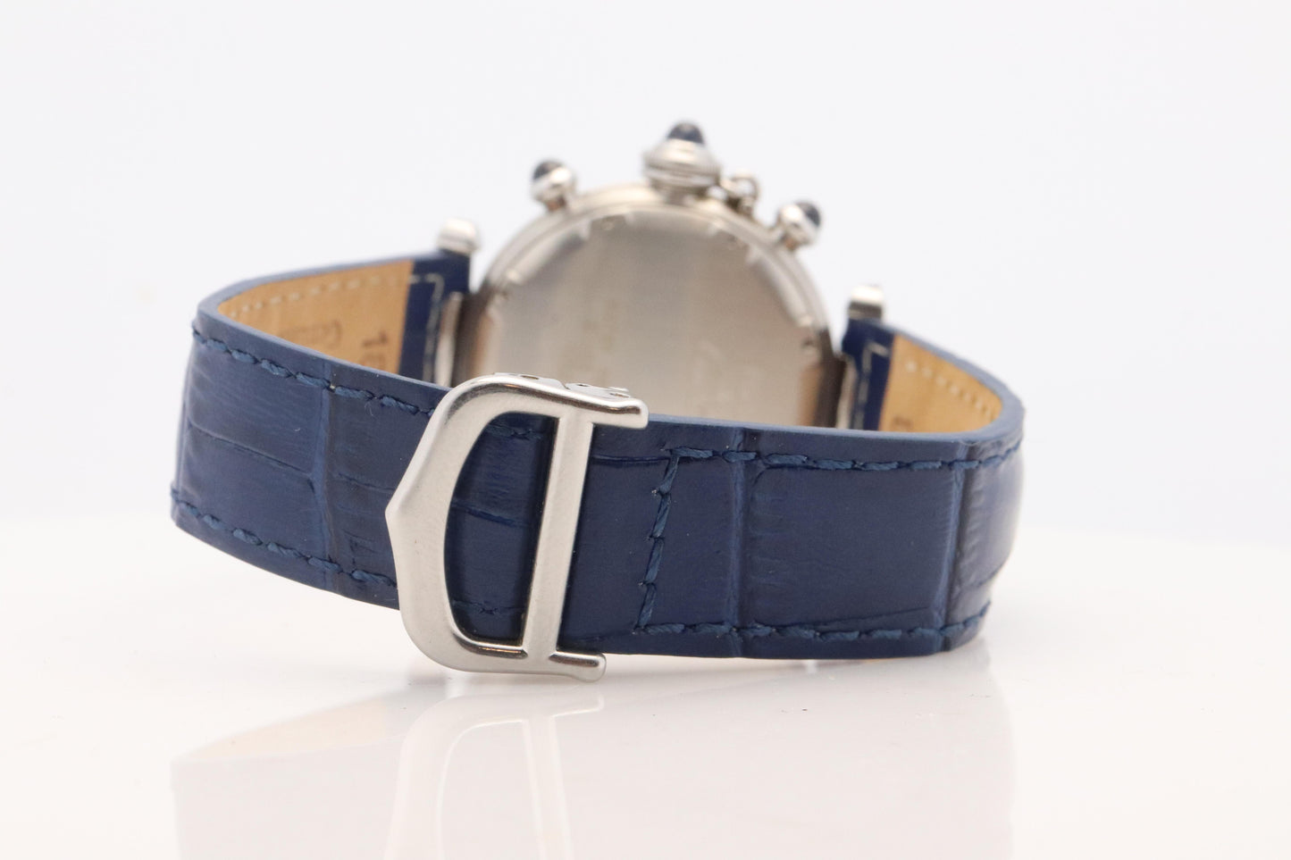 Vintage Cartier PASHA 1352 Chronograph. Rare Blue Dial.
