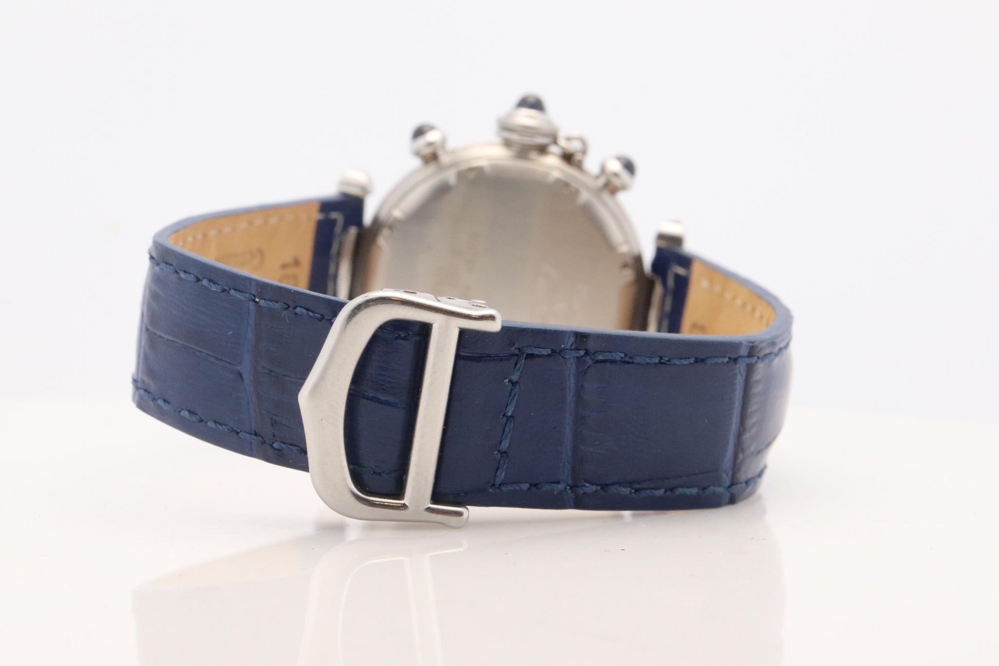 Vintage Cartier PASHA 1352 Chronograph. Rare Blue Dial.