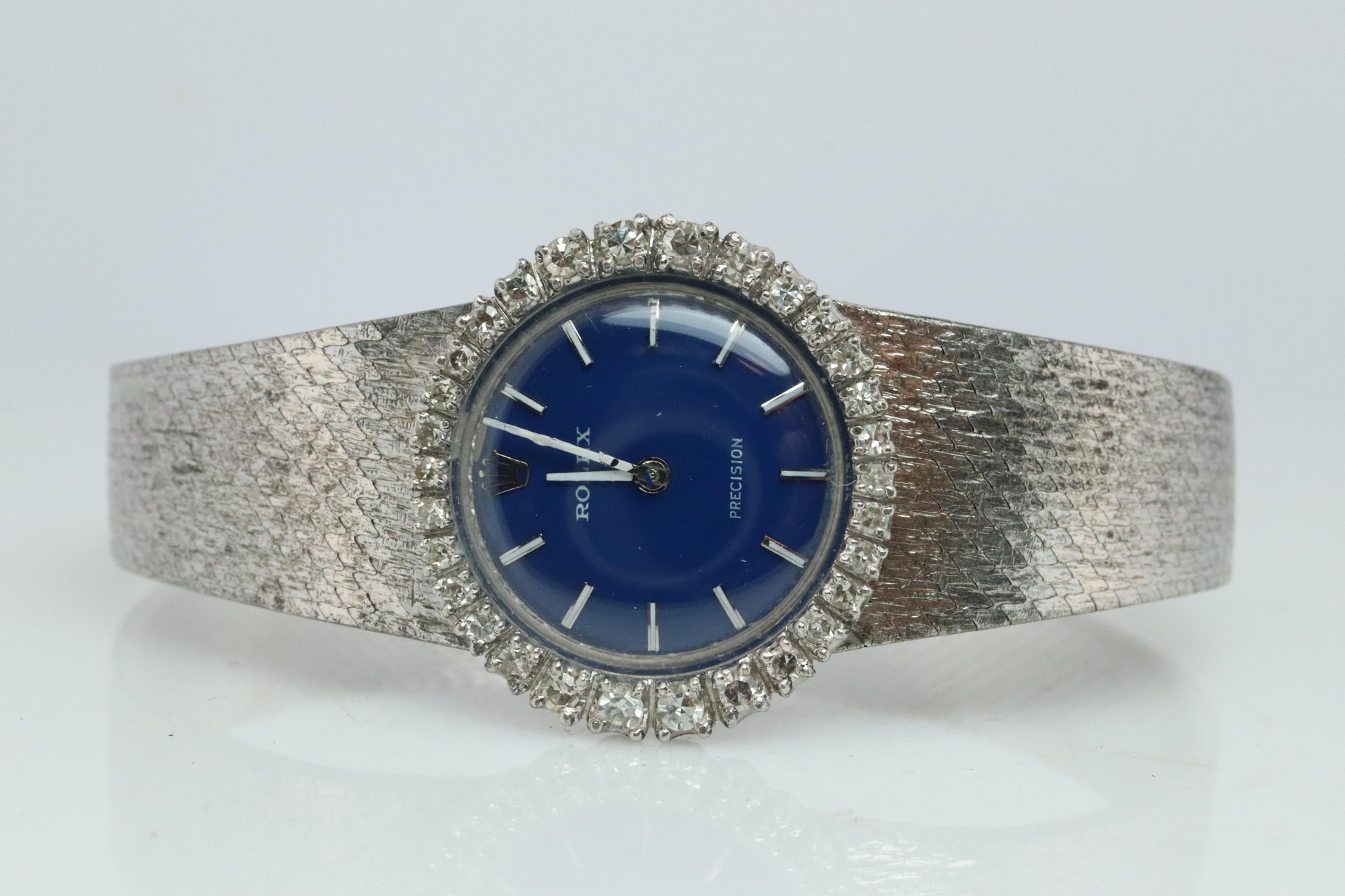 Genuine Diamond Rolex Watch. Ladies 18k Rolex 2191 Manual Watch.