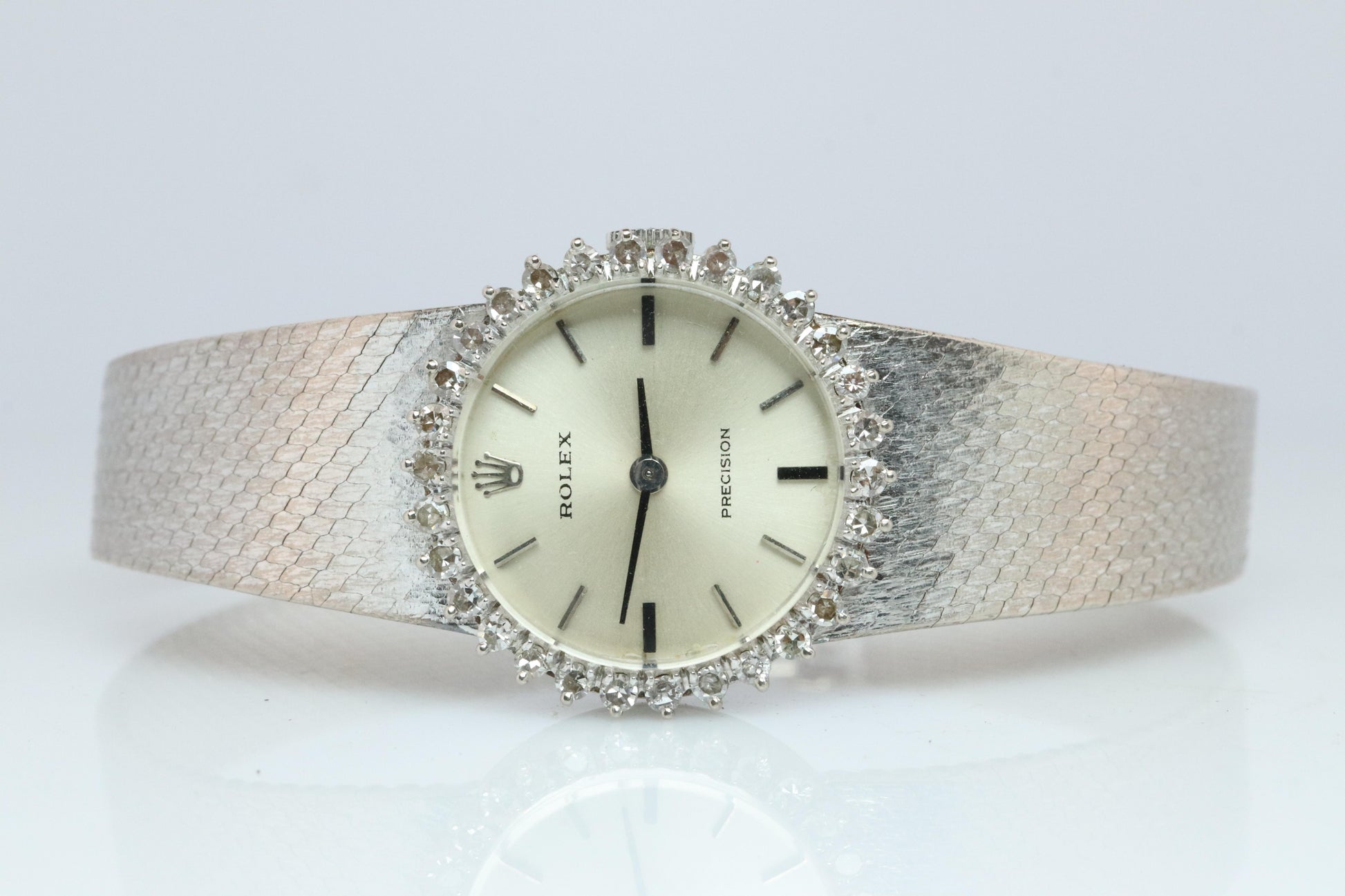 Genuine Rolex Watch. Diamond Bezel Ladies ROLEX 2649 Precision.