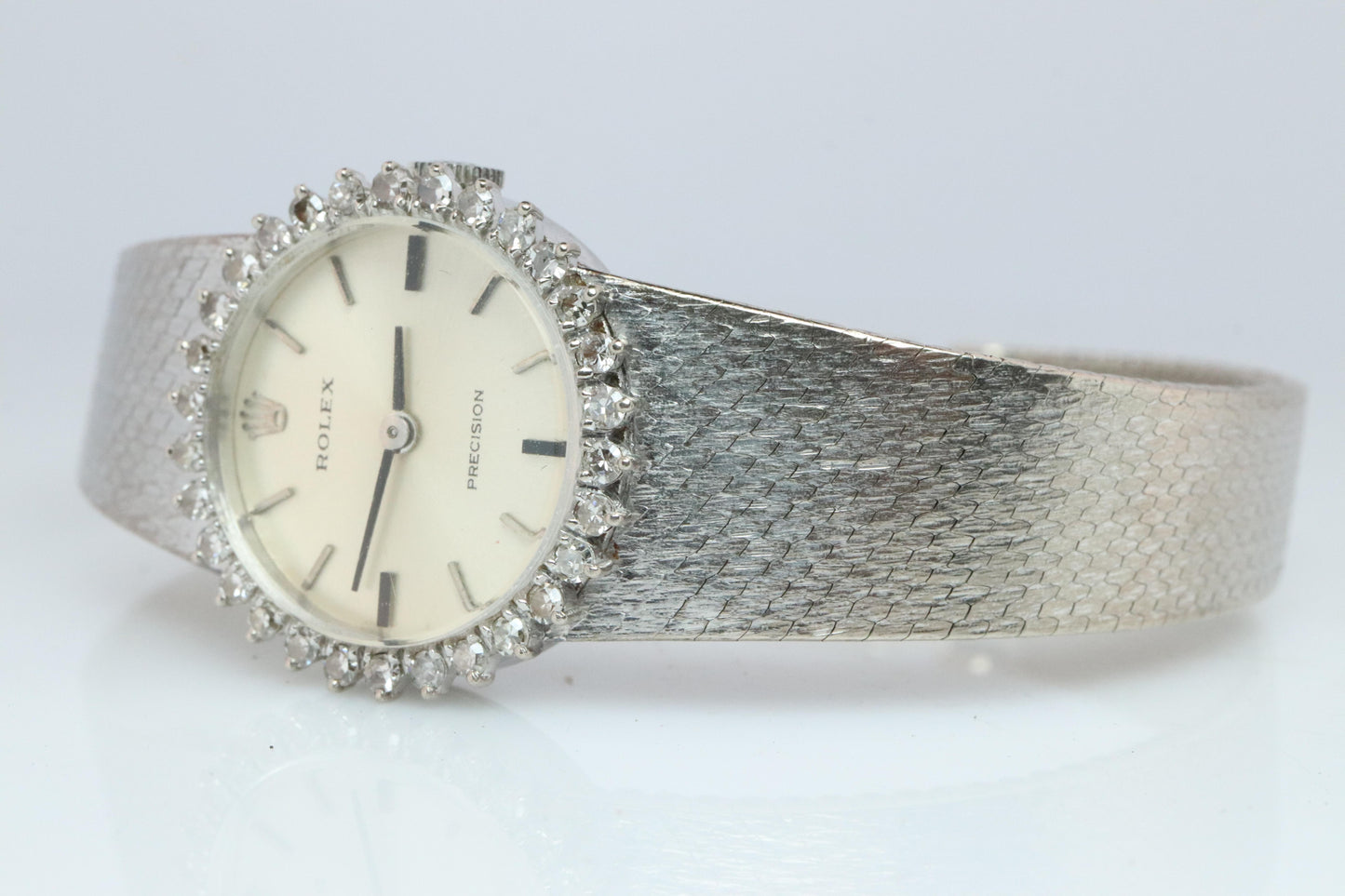 Genuine Rolex Watch. Diamond Bezel Ladies ROLEX 2649 Precision.