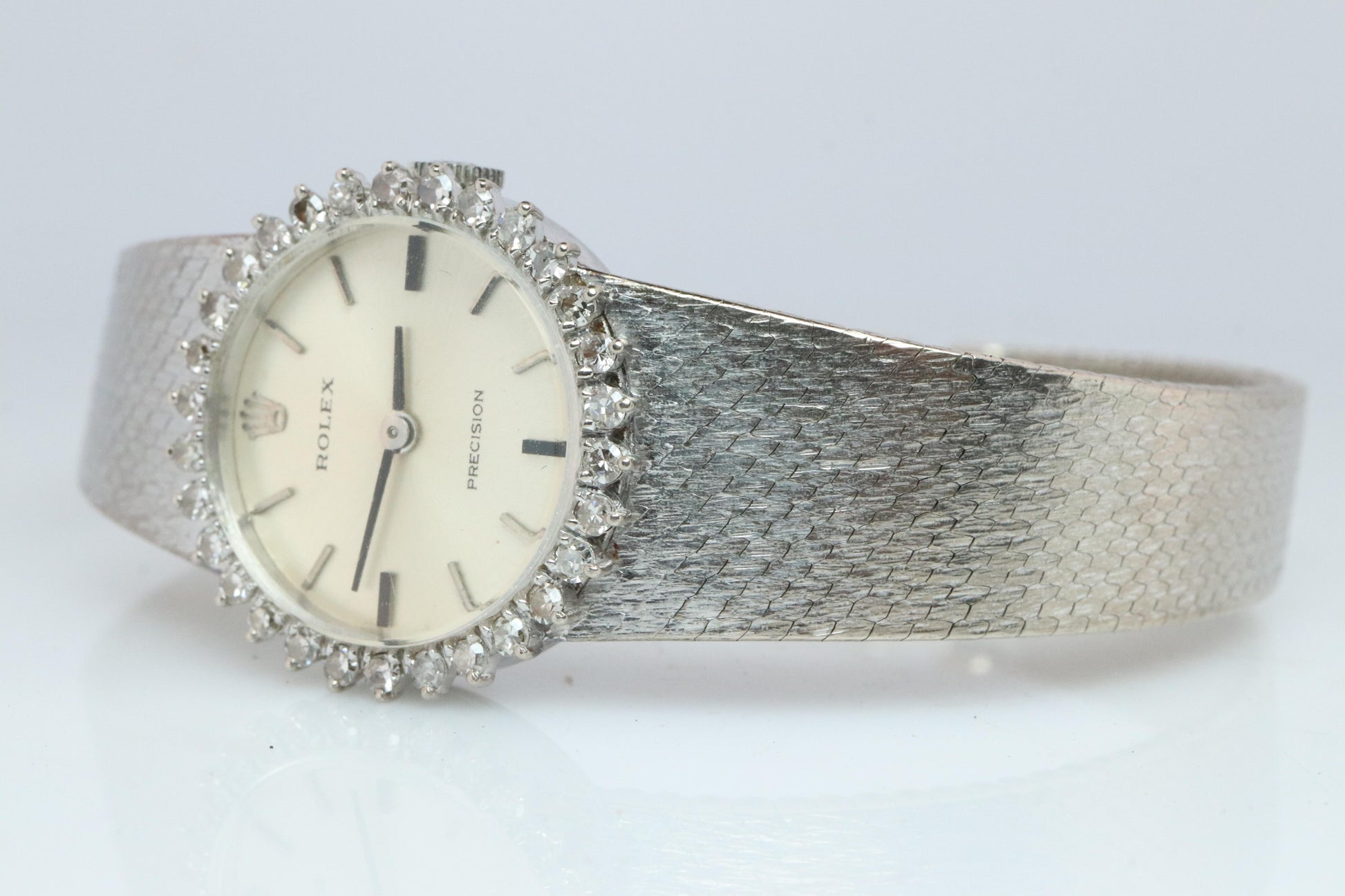 Genuine Rolex Watch. Diamond Bezel Ladies ROLEX 2649 Precision.