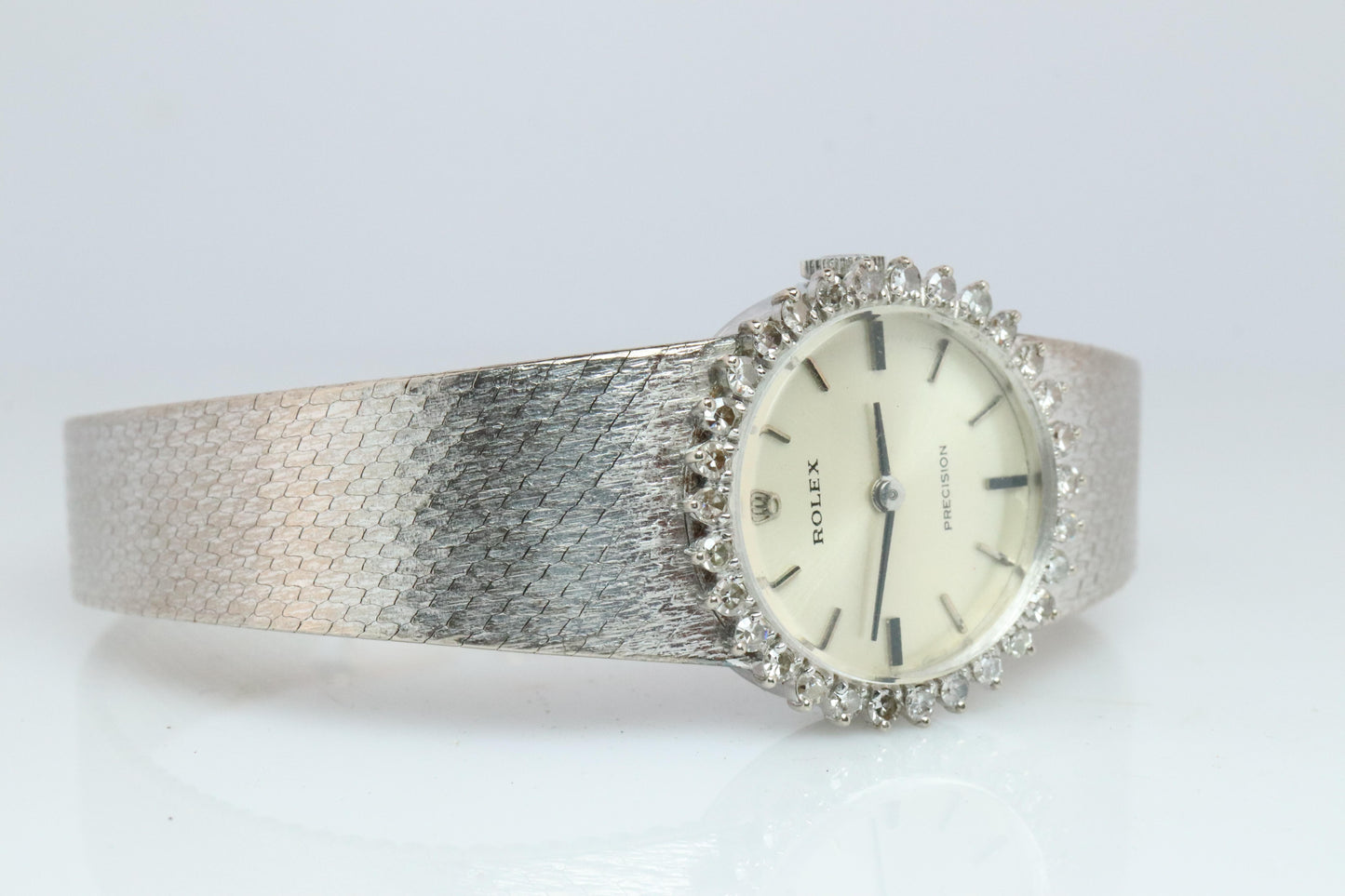 Genuine Rolex Watch. Diamond Bezel Ladies ROLEX 2649 Precision.