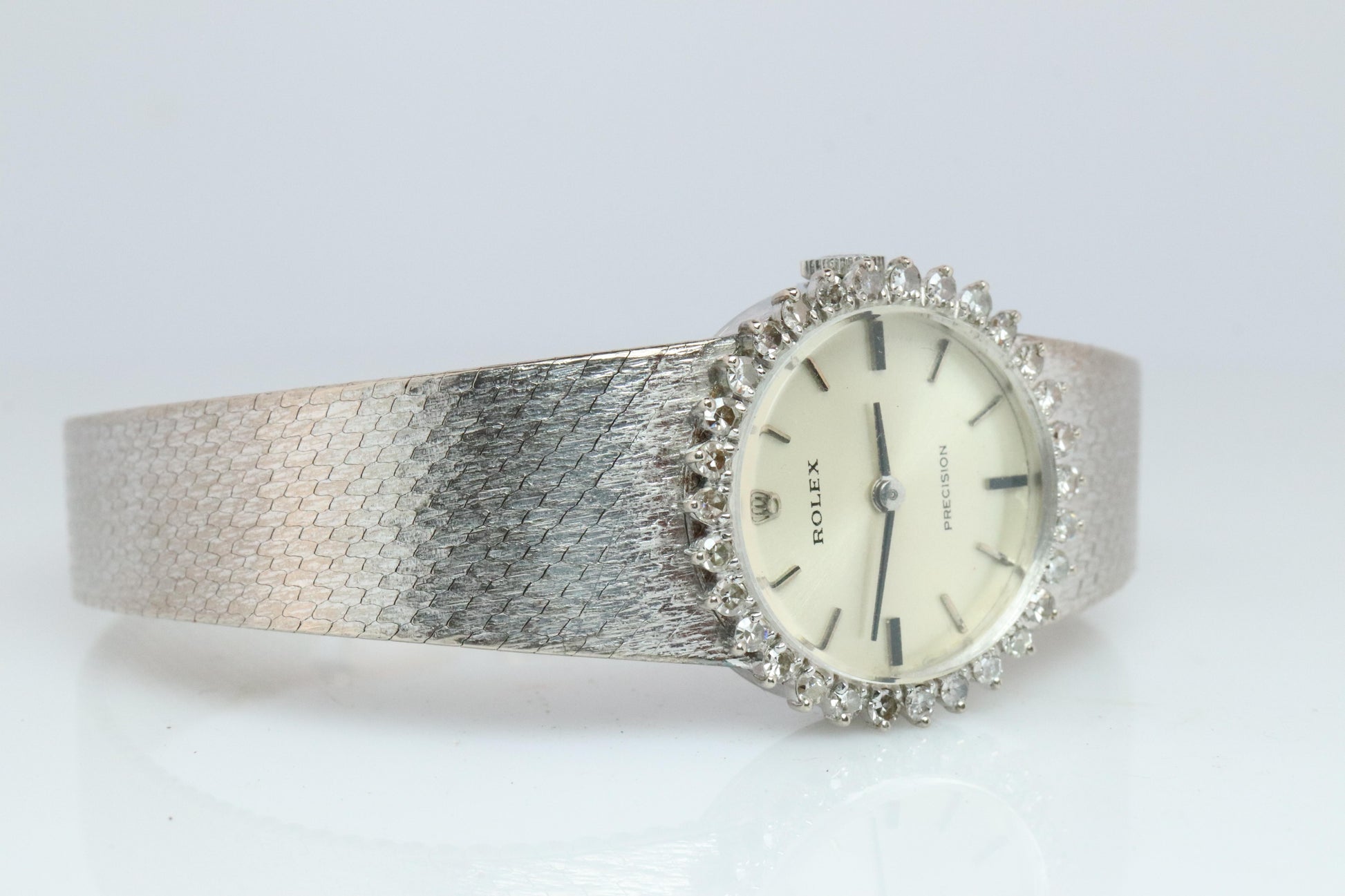 Genuine Rolex Watch. Diamond Bezel Ladies ROLEX 2649 Precision.