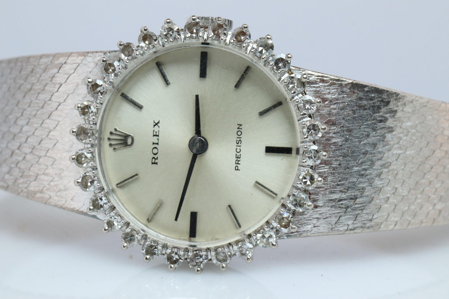 Genuine Rolex Watch. Diamond Bezel Ladies ROLEX 2649 Precision.