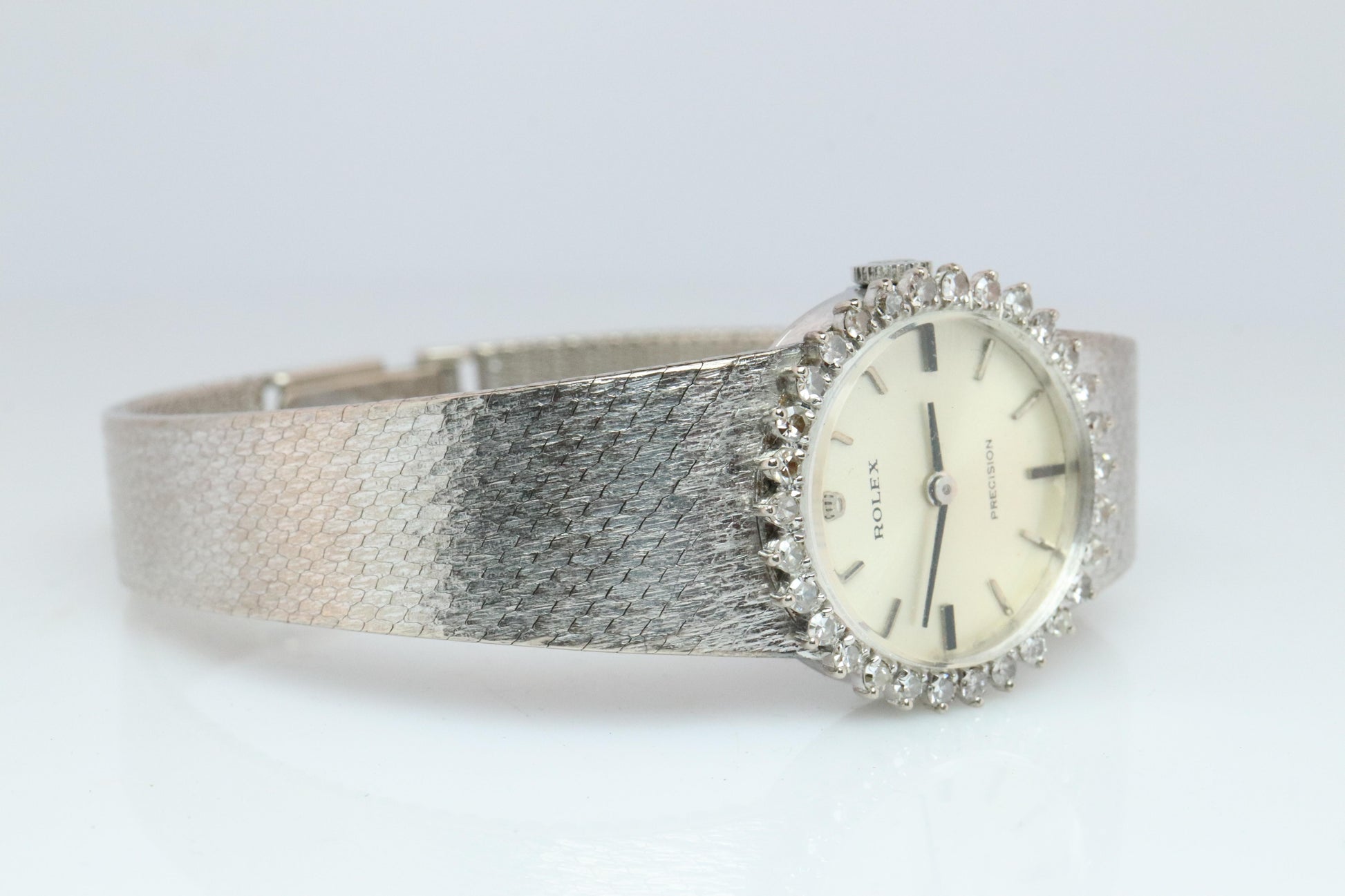 Genuine Rolex Watch. Diamond Bezel Ladies ROLEX 2649 Precision.