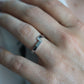 Mikimoto Ring. Vintage 750 Mikimoto  Diamond Shifted ring. Mikimoto Diamond Cluster Bombe band. Mikimoto 18k White Gold Wedding band