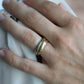 Vintage 18k 750 Rolling Ring. Trinity Tricolor Rolling Wedding Band. 18k 750 White Yellow Rose Gold Ring. Size 5.75