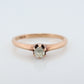 JR Wood and Sons 14k Gold Prong Set Diamond Ring Sz 5. Jr Wood band. Wood & son diamond rind. Victorian Claw Diamond.