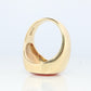 14k Modern Carnelian ring. Mens Signet Carnelian Bezel set statement ring.