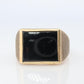 10k Gold ONYX ring. Large Onyx DASON Signet ring.