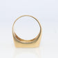 14k Gold ONYX ring. Unique Onyx and diamond Signet or Pinky ring.