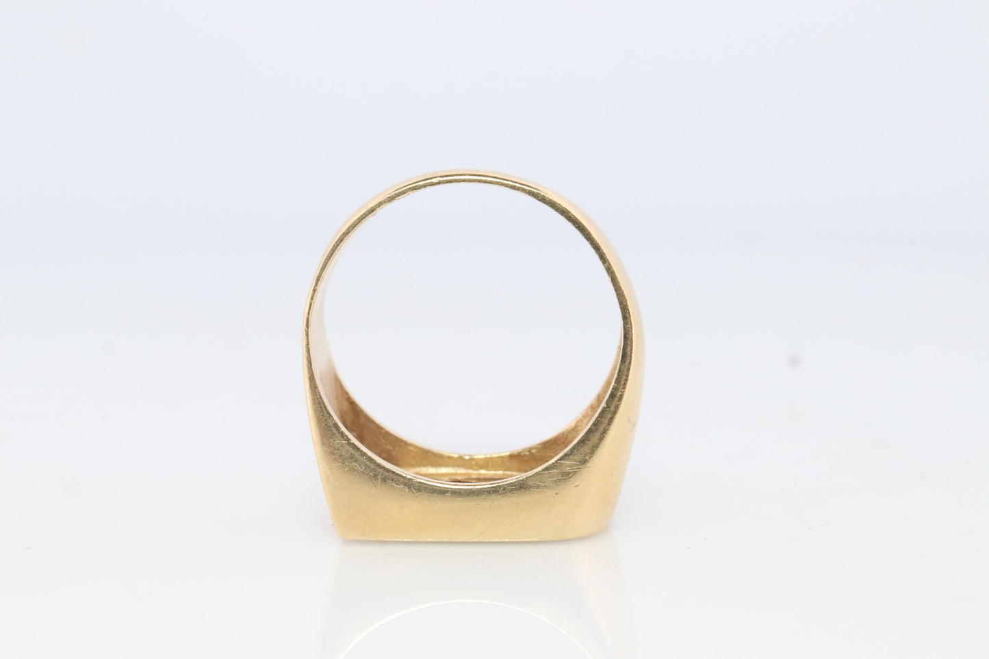 14k Gold ONYX ring. Unique Onyx and diamond Signet or Pinky ring.