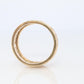 14k Wide Filigree Daisy Ornate band.  Vintage Flower Embossed Engraved design.