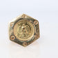 14k Gold Signet Ring with a 22k 1945 Dos Pesos Mexican Coin Bezel set.