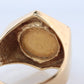 14k Gold Signet Ring with a 22k 1945 Dos Pesos Mexican Coin Bezel set.