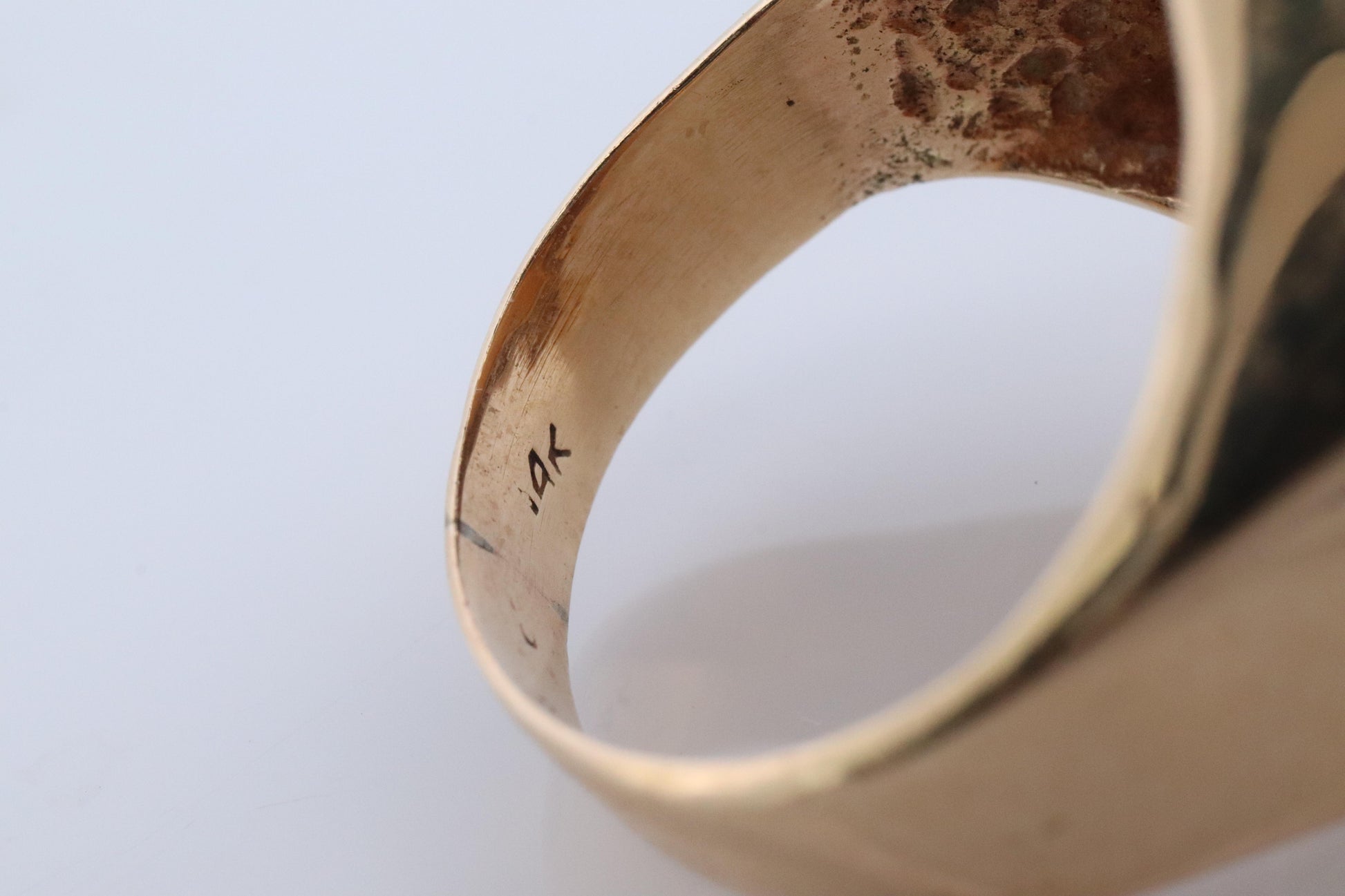 14k Gold Signet Ring with a 22k 1945 Dos Pesos Mexican Coin Bezel set.