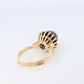 14k Gold ONYX ring. Unique Cabochon Pyramid Onyx Signet or Pinky ring.