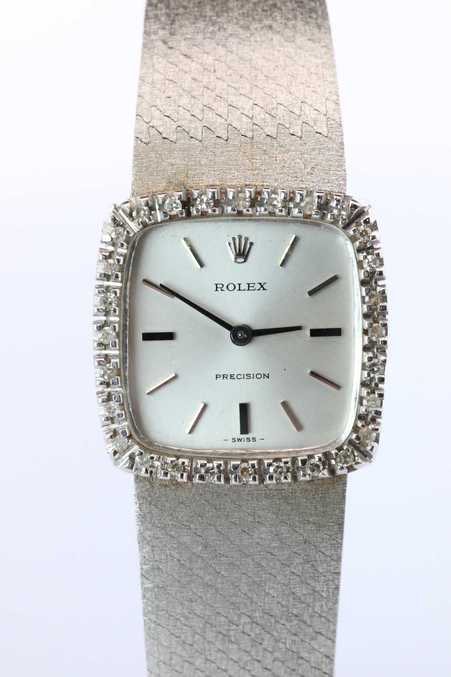 Genuine Rolex Watch. Diamond Bezel 1971 Ladies Manual ROLEX 2611 Precision