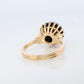14k Gold ONYX ring. Unique Cabochon Pyramid Onyx Signet or Pinky ring.