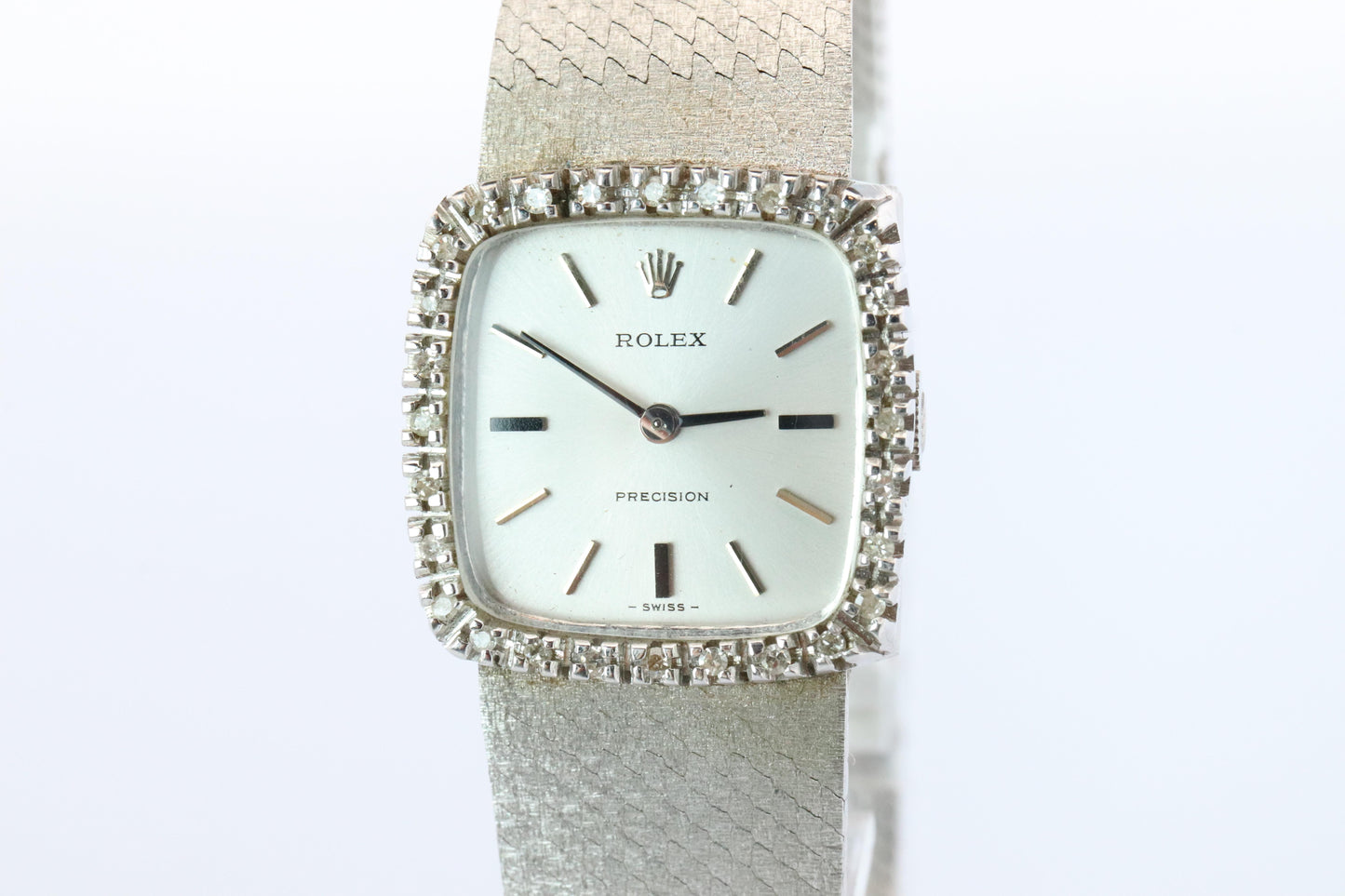Genuine Rolex Watch. Diamond Bezel 1971 Ladies Manual ROLEX 2611 Precision