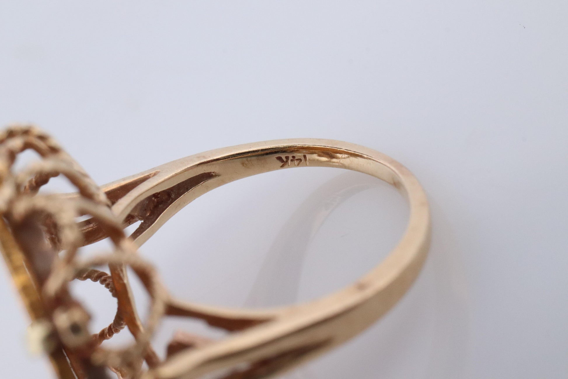 14k Gold Signet Ring with a 22k Dos Pesos Mexican Coin Bezel set.