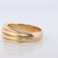 14k Oval Genuine Diamond Solitaire Ring. Ornate Oval Bezel Gypsy Set.