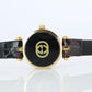 Vintage GUCCI Shelly Line Leather Watch Timepiece. 2000L Gucci Lane Black