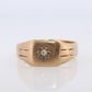 9k Genuine Diamond Solitaire Ring. 9k Star Gypsy set LW&G London