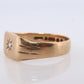 9k Genuine Diamond Solitaire Ring. 9k Star Gypsy set LW&G London