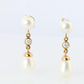 Tiffany & Co 18k Pearl Diamond Earrings. Diamond by the yard Drop Earrings.