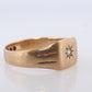 9k Genuine Diamond Solitaire Ring. 9k Star Gypsy set LW&G London