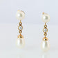 Tiffany & Co 18k Pearl Diamond Earrings. Diamond by the yard Drop Earrings.
