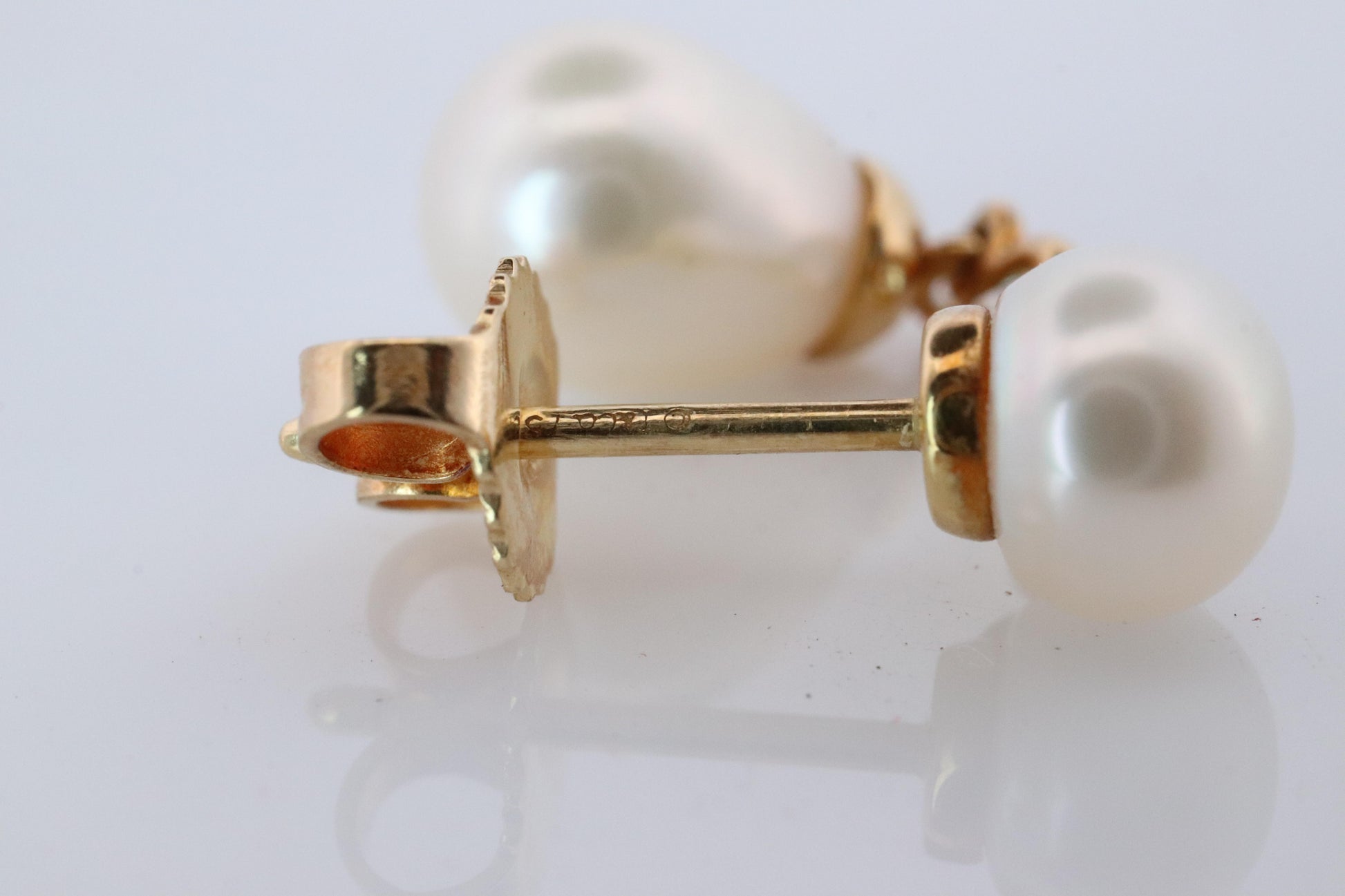 Tiffany & Co 18k Pearl Diamond Earrings. Diamond by the yard Drop Earrings.