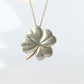 Tiffany and Co Four Leaf Clover Pendant. 18k and Sterling Silver