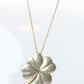 Tiffany and Co Four Leaf Clover Pendant. 18k and Sterling Silver