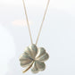 Tiffany and Co Four Leaf Clover Pendant. 18k and Sterling Silver
