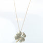 Tiffany and Co Four Leaf Clover Pendant. 18k and Sterling Silver