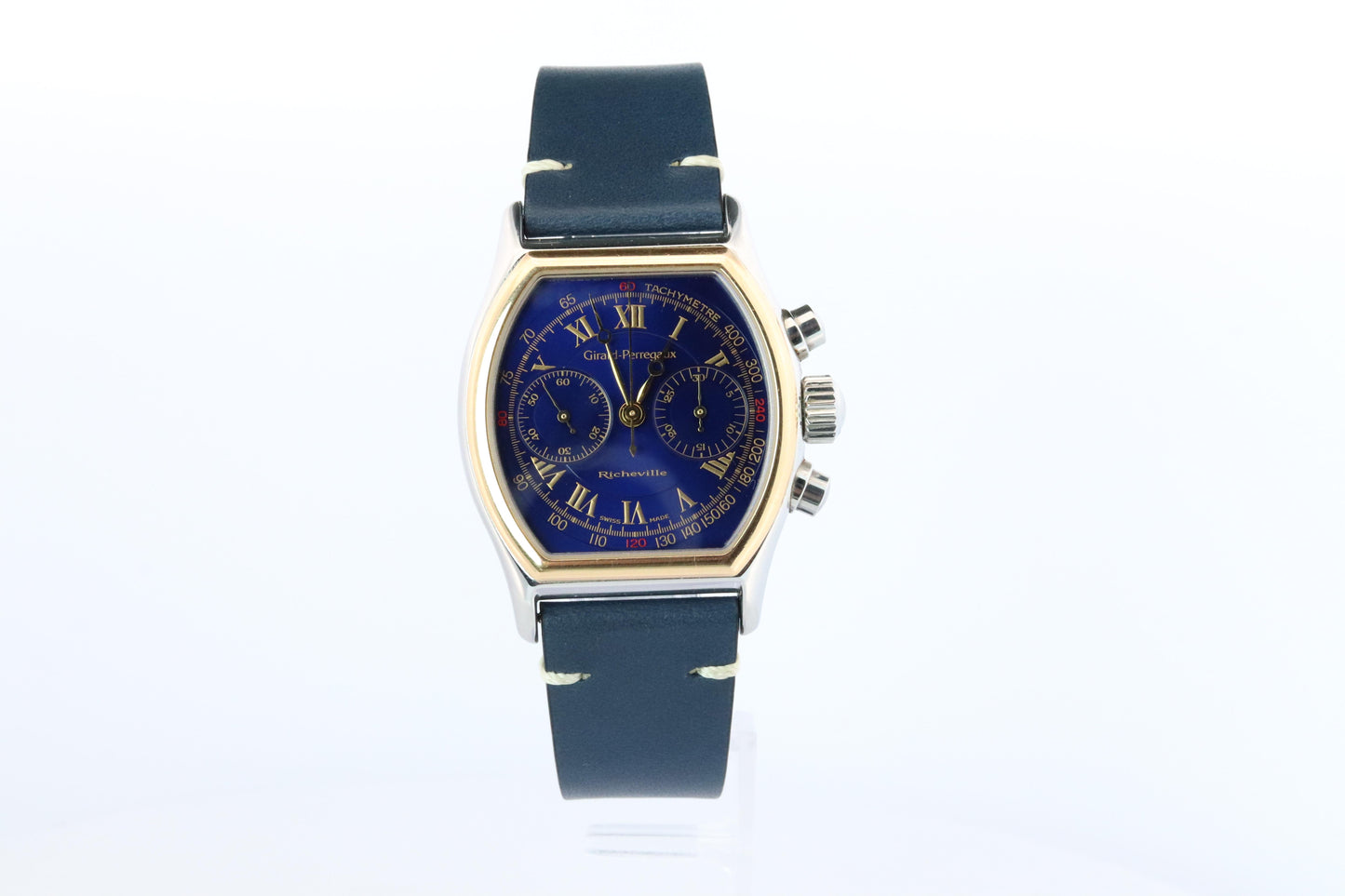 Girard-Perregaux Richeville ref. 2710 BLUE DIAL 18k Bezel Mens Watch