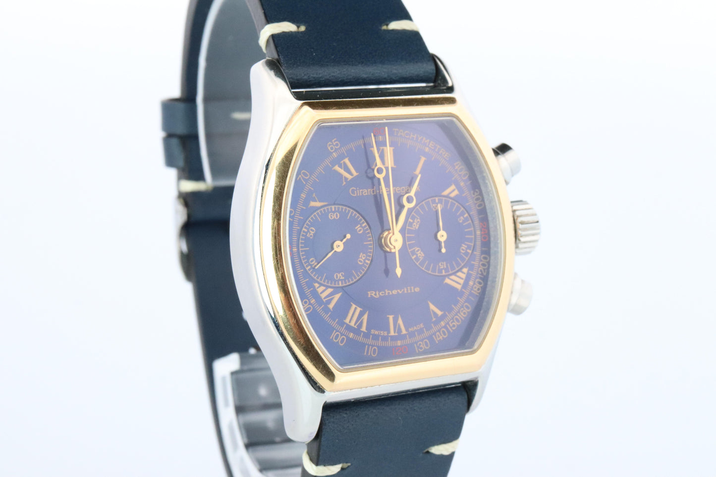 Girard-Perregaux Richeville ref. 2710 BLUE DIAL 18k Bezel Mens Watch