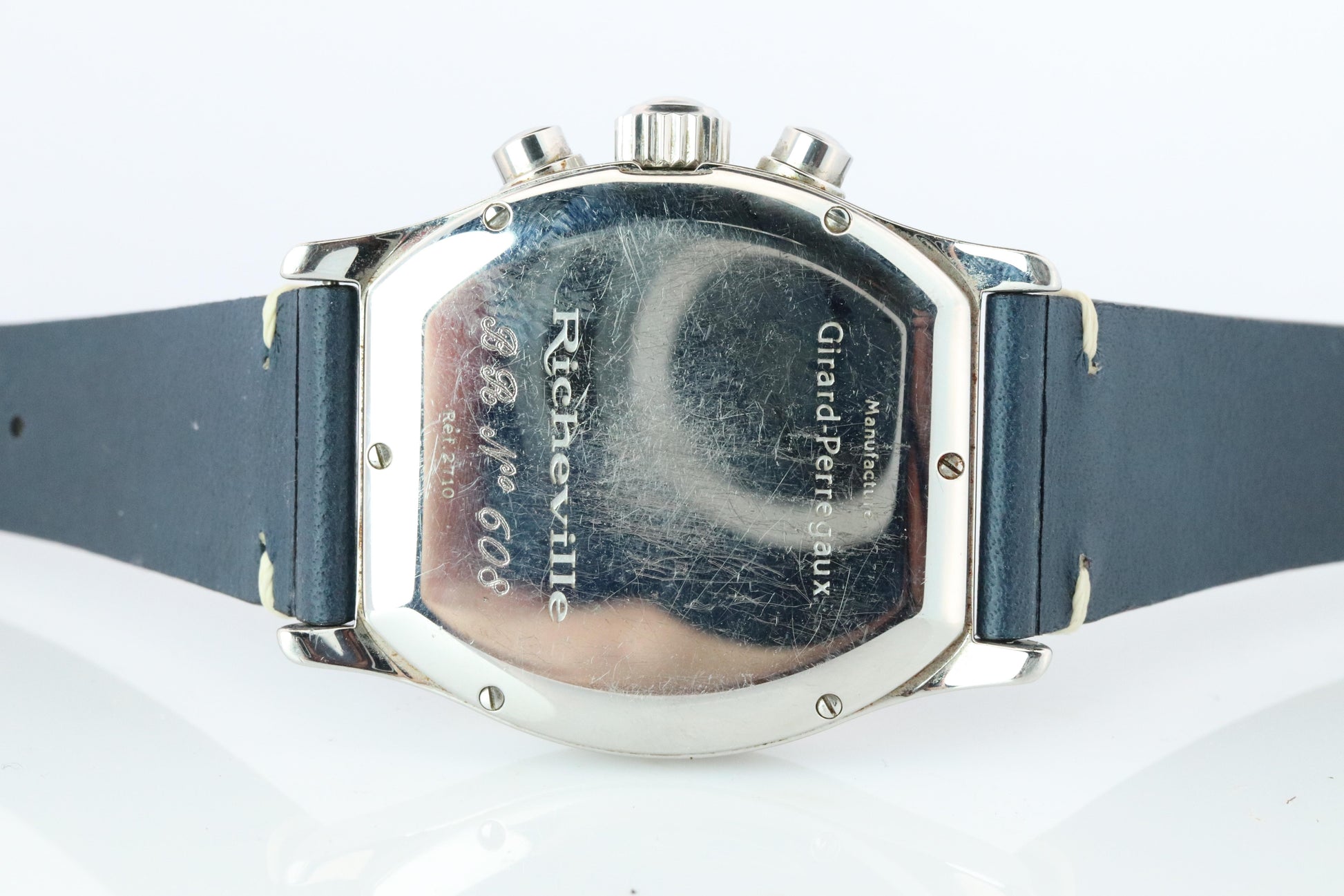 Girard-Perregaux Richeville ref. 2710 BLUE DIAL 18k Bezel Mens Watch