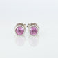 Tiffany & Co Kolor by the Yard Stud Earrings. T&CO Platinum Pink Sapphire Studs.