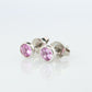 Tiffany & Co Kolor by the Yard Stud Earrings. T&CO Platinum Pink Sapphire Studs.