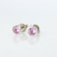 Tiffany & Co Kolor by the Yard Stud Earrings. T&CO Platinum Pink Sapphire Studs.
