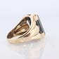 10k Custom Letter D Initial Ring. 10k Mens Hematite and Diamond signet ring.